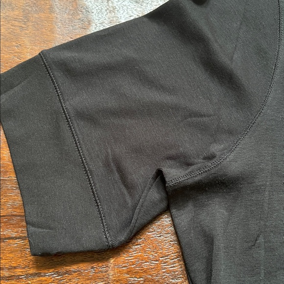 J.JILL Scoop Neck Pima-Slub Cotton Elbow Sleeve Tee Black Women's Size 2X - Picture 3 of 9